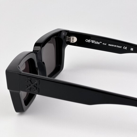 Off-White VIRGIL Sunglasses – Black Square Frame Grey Lense | Model OERI008 1307 - Picture 7 of 11